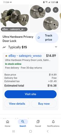 Door locks / knobs - Privacy (New In Box) - $10 (Shelby County Airport Area)63471122271105120