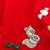 42" Bucilla handmade red Santa felt  applque round tree skirt 7 thumbnail