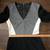 Judith and Charles wool blend Gray/Black/Cream dress-Size 10 9 thumbnail