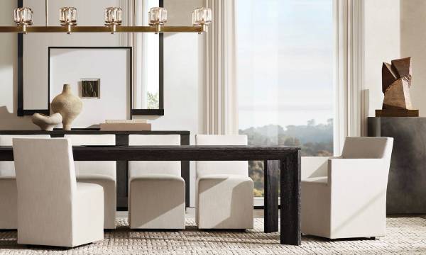 Leather Restoration Hardware Elliston Dining Chairs 1