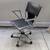 Chrome leather adjustable office chair 1 thumbnail