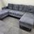 New 100x58 sectional couch/ free delivery 2 thumbnail