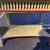 Antique Vintage Bamboo and Rattan Painted Table Yellow and Red 4 thumbnail