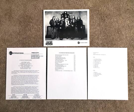 Lynyrd Skynyrd Press Kit - 1998 1