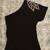 Petrol Black One-Shoulder Rhinestone Top - Women's Size S (NWT) 2 thumbnail