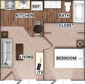$279 / 1br - 400ft2 - No Lease. Get keys same day! $279 + Taxes & Deposit! (Fort Worth)63796476723329121
