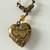 16" Brass Floral Heart Locket 5 thumbnail