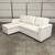 New White Leather Sofa Bed Sectional / Couch with Chaise (Can Deliver) 10 thumbnail