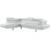 8 Foot Connor Sectional White Couch with Ottomon 2 thumbnail