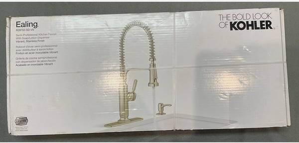Kohler Stainless Steel kitchen faucet pull down, soap dispenser 1