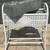 Antique White Wicker & Wood Fern Pland Stand w/ Tin Liner 5 thumbnail