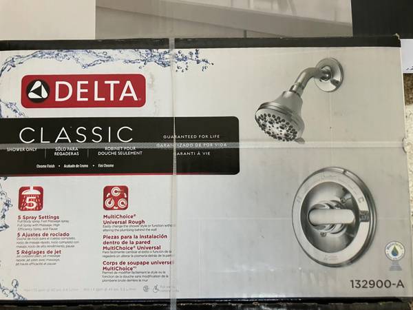 Delta – 5-Spray Shower Faucet in Chrome (Valve Included) 1