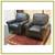 Hancock & Moore Reserve Navy Blue Leather Lounge Chairs, Pair 2 thumbnail