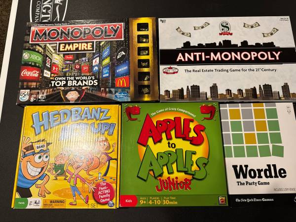 Variety of board games 1