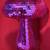 PINK MIRRORED-COVERED GLASS MUSHROOM #1 13 thumbnail