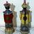 BEAUTIFUL PAIR OF CHINESE PAINTED CERAMIC STATUES OF STANDING FIGURES 4 thumbnail