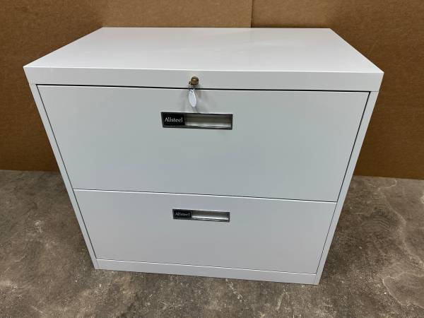 EXCELLENT 2 dr locking lateral file cabinet ALLSTEEL 30" wide 1