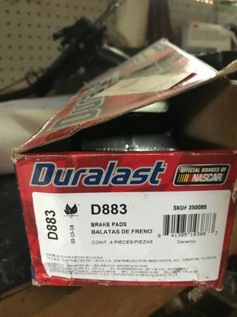 Duralast D883 REAR BRAKE PADS 1