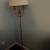 55 1/2" tall brass floor lamp with beige metal shade 2 thumbnail