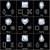 14K WHITE GOLD RINGS LAB DIAMONDS 14 thumbnail