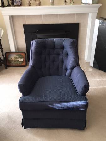 Dark Blue Swivel Rocker by Slyter Magnuson 1