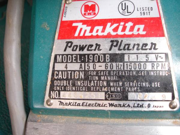 Makita Power Planner, Router, Belt sander 1