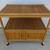 Rolling Rattan and Wicker Bar Cart / Serving Cart with 2 Cabinets 1 thumbnail