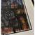 Colorful 1960s Abstract Mixed Media Gothic Church Painting Framed Sign 4 thumbnail