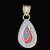 Teardrop Rainbow Calsilica Pendant in 925 Silver 3 thumbnail