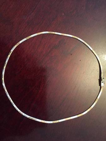 Very Elegant Brand New Sterling Silver and Gold Necklace 1