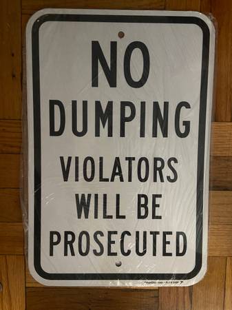 No Dumping Sign 1