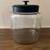Large Glass Storage Jar With A Black Matte Lid 1 thumbnail