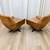 West Elm Lucas MCM Leather Swivel Chairs Pair Free Delivery 8 thumbnail