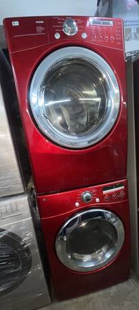 Lg front loader chrome door cherry color dryer 110 volt 1