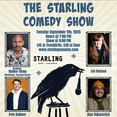 TONIGHT: Comedy at Starling in Sonoma! 1