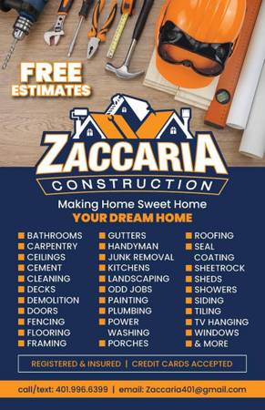 HANDYMAN * ODD JOBS * NO JOB TO SMALL * FREE ESTIMATE * REG & INS * 1