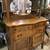 English Oak 2 pc Sideboard w/Oval Mirror & Shelving 10 thumbnail