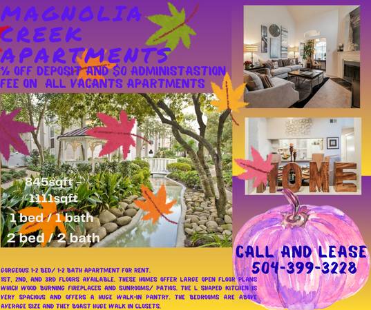 $1,500 / 2br - 1111ft2 - Specials ! 1/2 off Deposit and $0.00 Admin fee 2bed 2bath (River Ridge)63903769010947120