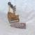 Vintage Brass iron with heating element number 6 wood handle 1 thumbnail