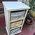 White Wood Shelving storage unit with 3 pull out wicker basket/drawers 9 thumbnail