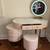💄 FOR SALE: Flutura Solid Wood Vanity Set w/ Stool & Mirror by Mercer 4 thumbnail