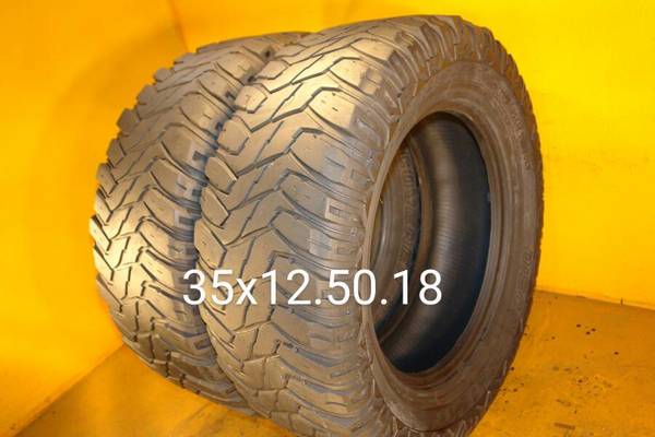 2 used  Tires 35x12.50/18 MT llanta usadas 1