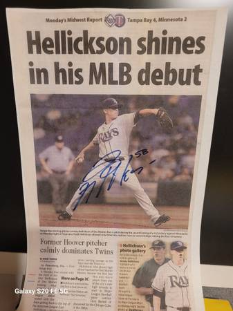 Autographed Jeremy Hellickson Memorbillia 1