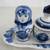 Russian Gzhel Porcelain Salt & Pepper Condiment Set With Tray 6 thumbnail