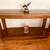 Console Sofa Table 53“ w 2 tiers  solid wood & glass top  Vintage 1 thumbnail