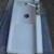VINTAGE CAST IRON PORCELAIN KITCHEN SINK WITH SINGLE DRAIN BOARD 4 thumbnail
