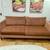 Luxe Velvet Rust-Colored Sofa Couch 1 thumbnail