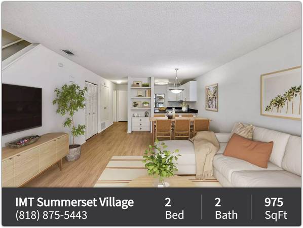 $3,175 / 2habitaciones - 975ft2 - Hermoso de 2 habitaciones / 2 baños con hermosos jardines y paisajismo (Chatsworth)63876483478657122