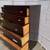 Vintage mid century modern dark mahogany five drawer dresser 6 thumbnail