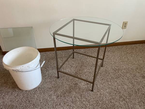 Glass Top Table 25" Diameter 1